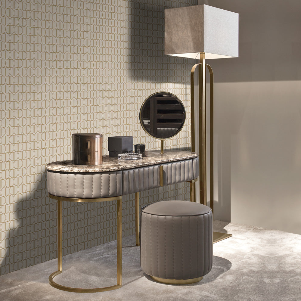 Luxury Italian Burnished Brass Modern Floor Lamp