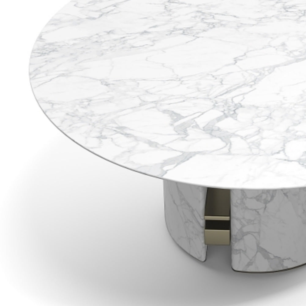 Contemporary Round Marble Dining Table