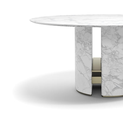 Contemporary Round Marble Dining Table