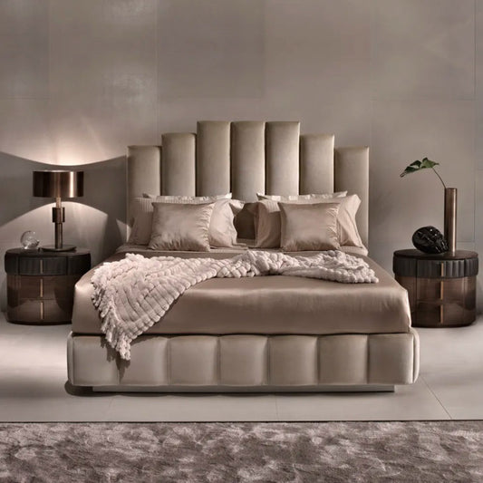 Luxury Designer Velvet Upholstered Bed