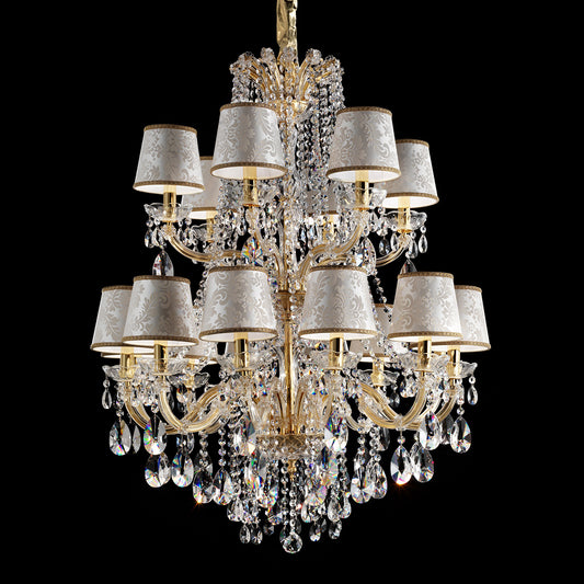 Luxury Italian Gold Plated Ivory Chandelier