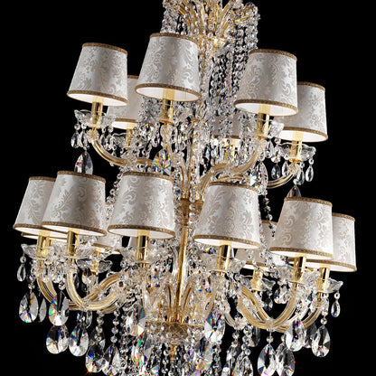 Luxury Italian Gold Plated Ivory Chandelier