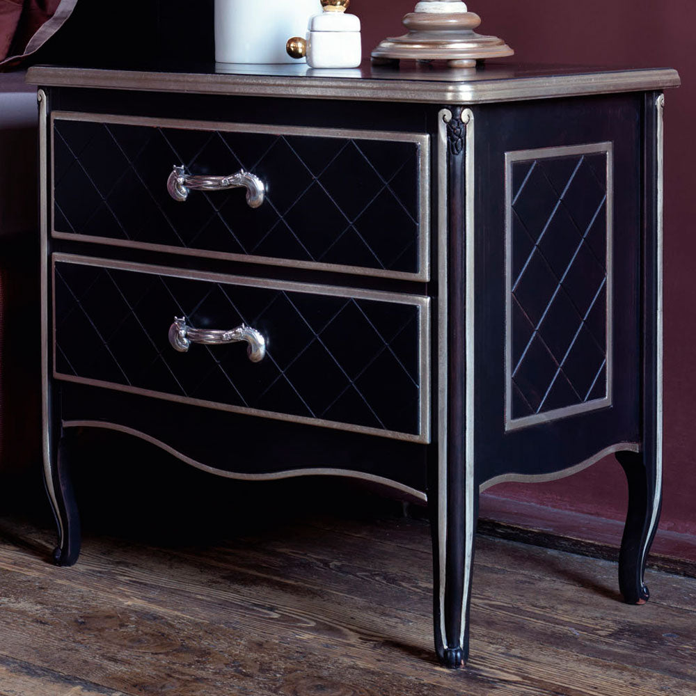 Luxury Italian Horse Handle Bedside Cabinet