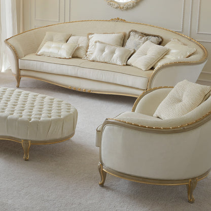 Luxury Italian Ivory Louis Reproduction Sofa