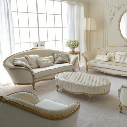 Luxury Italian Ivory Louis Reproduction Sofa