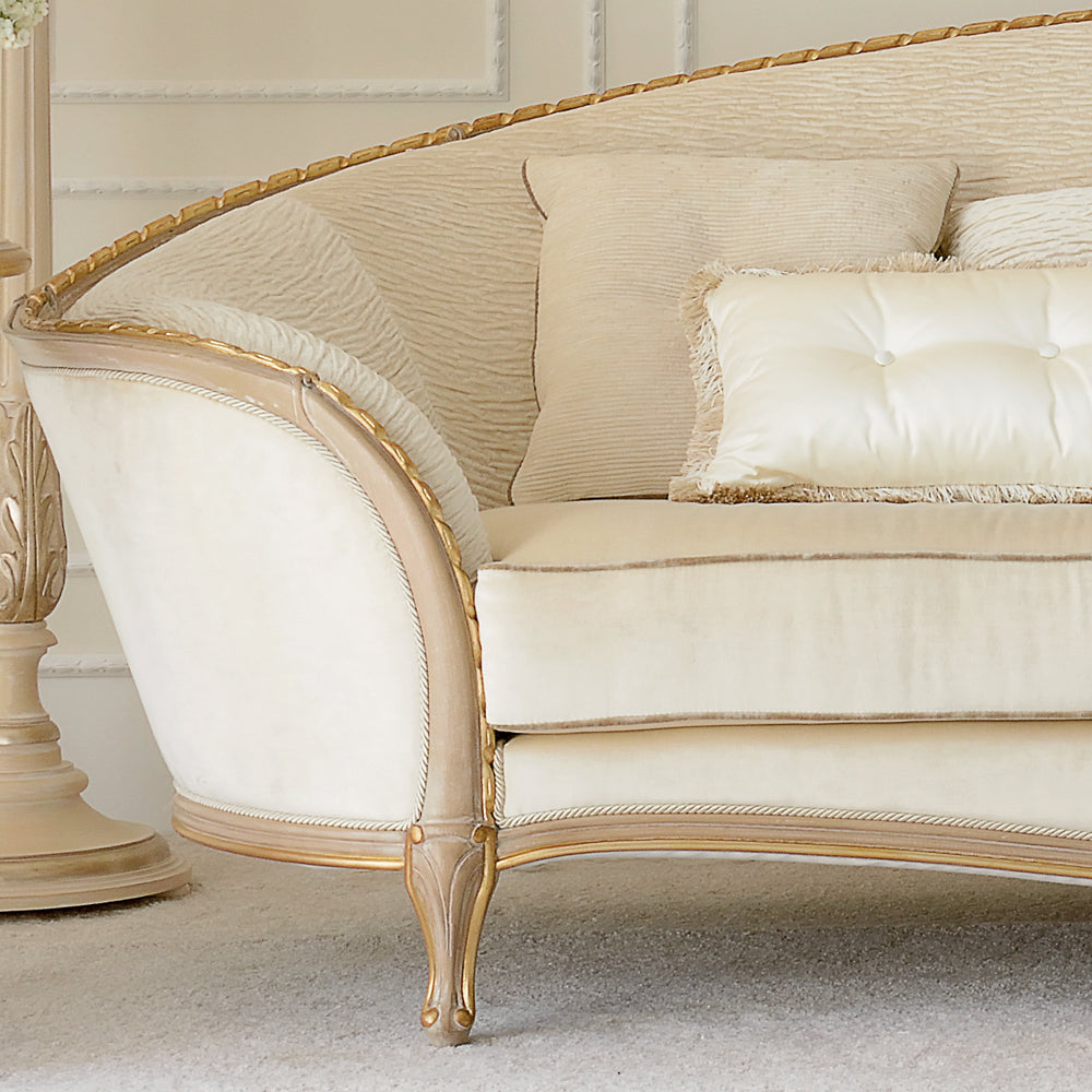 Luxury Italian Ivory Louis Reproduction Sofa