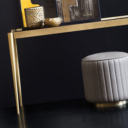 Luxury Italian Marble Brass Designer Console Table