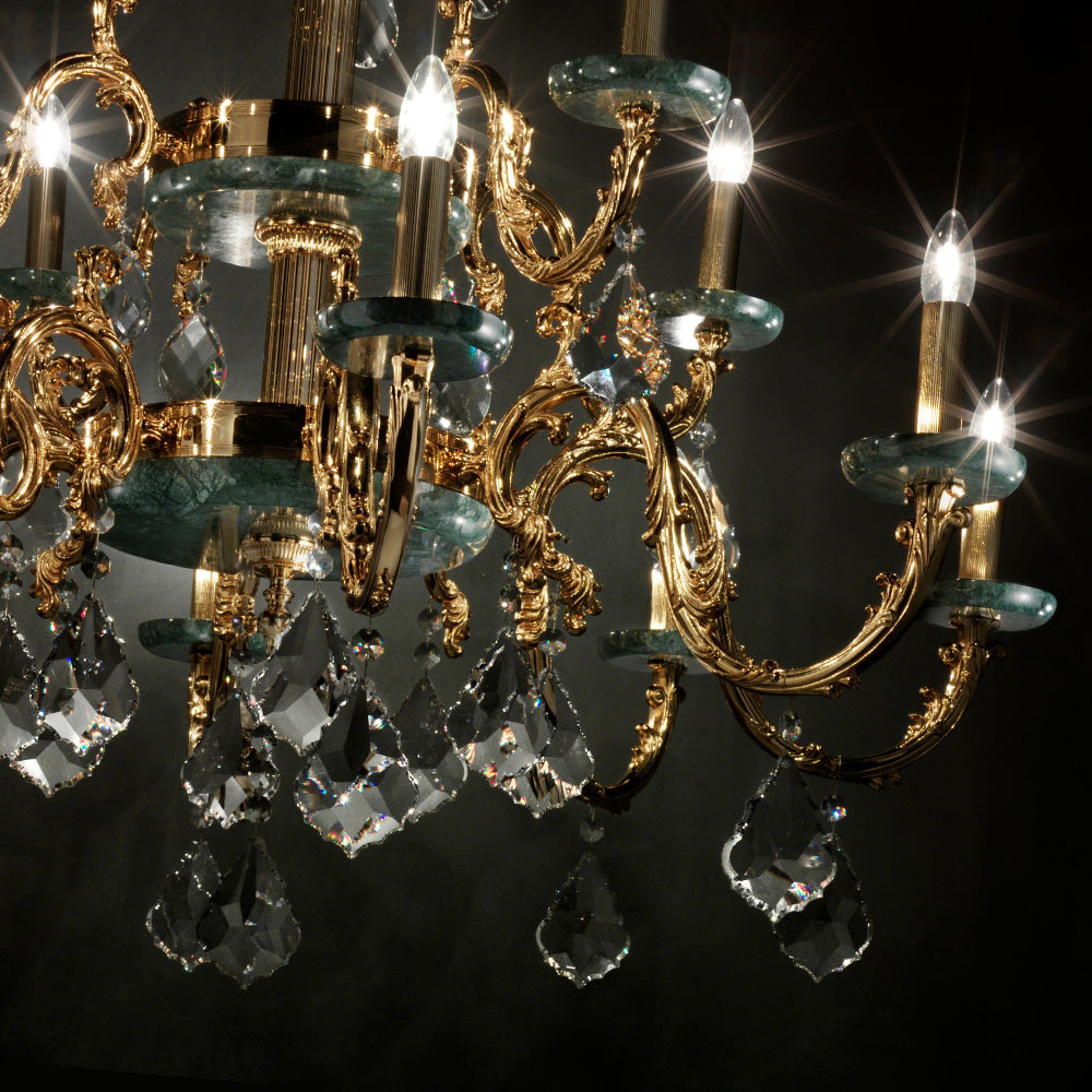 Luxury Italian Marble Gold Chandelier