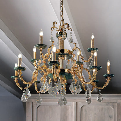 Luxury Italian Marble Gold Chandelier