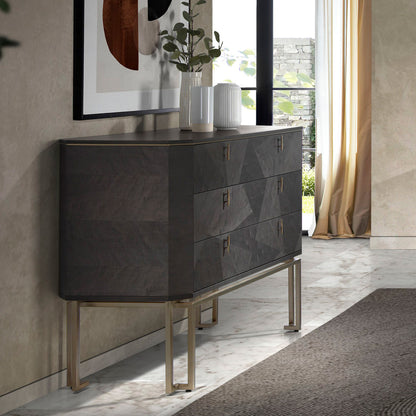 Luxury Olive Veneer Chest Of Drawers