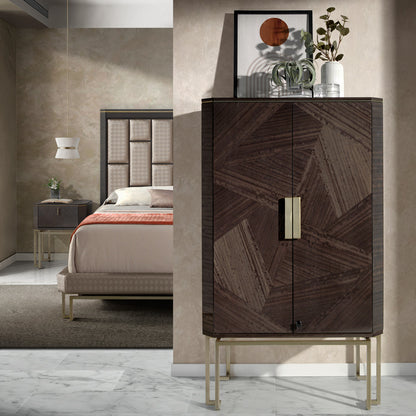 Luxury Olive Veneer Jewellery Armoire