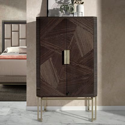 Luxury Olive Veneer Jewellery Armoire