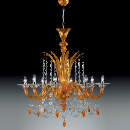 Sluxury Orange Crystal Drop Chandelier