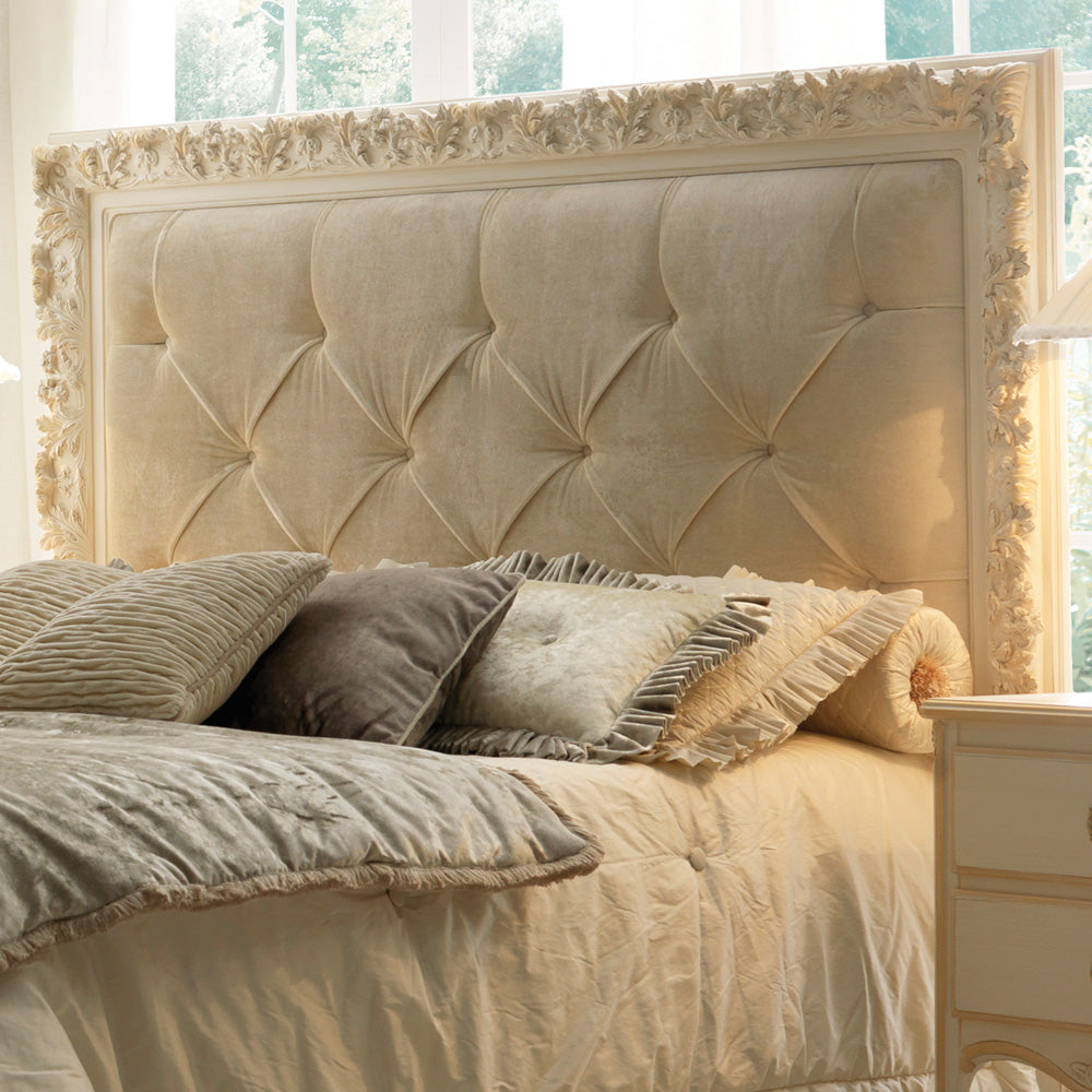 Luxury Ornate Button Upholstered Bed