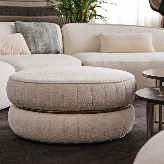 Luxury Round Pouffe