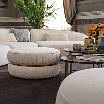 Luxury Round Pouffe