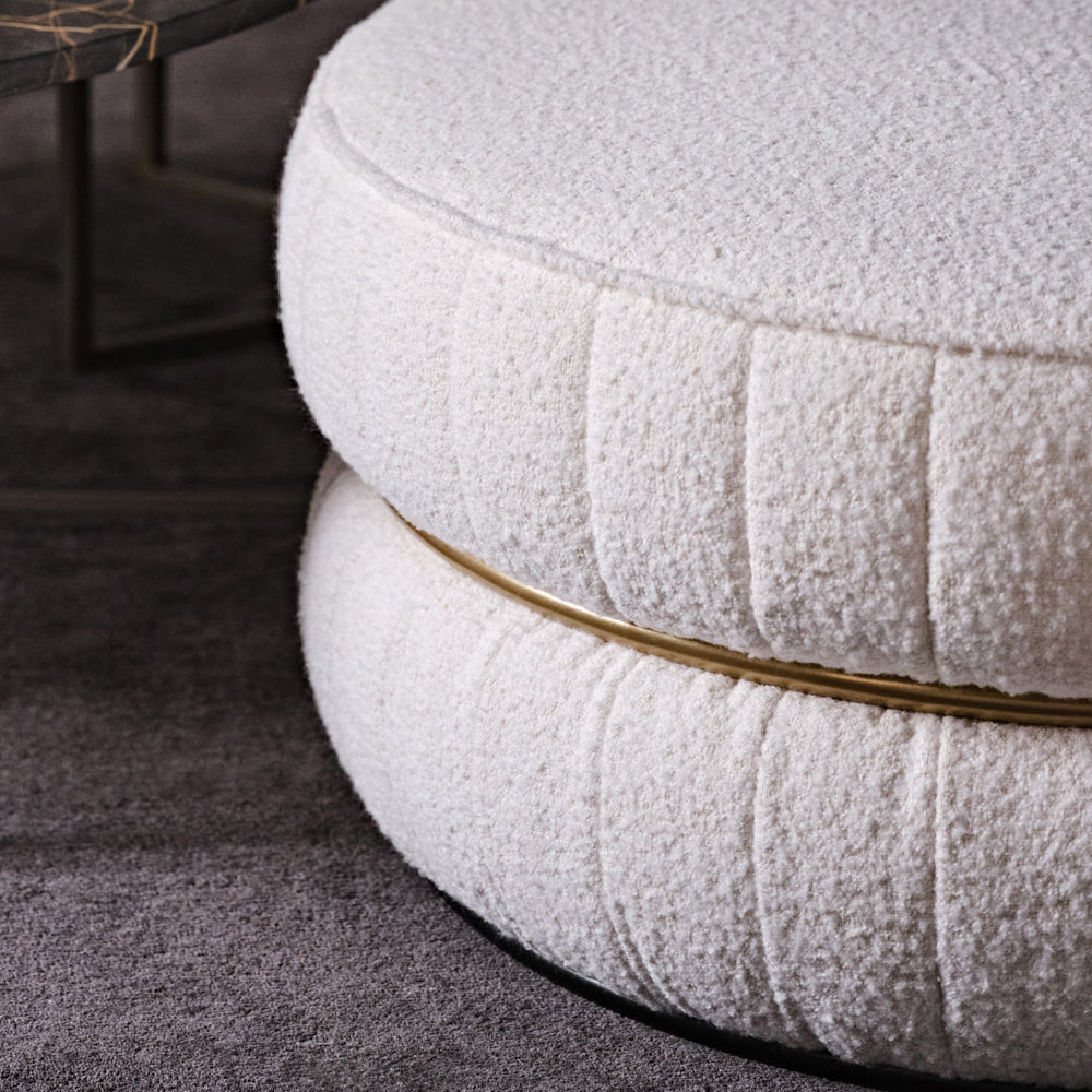 Luxury Round Pouffe