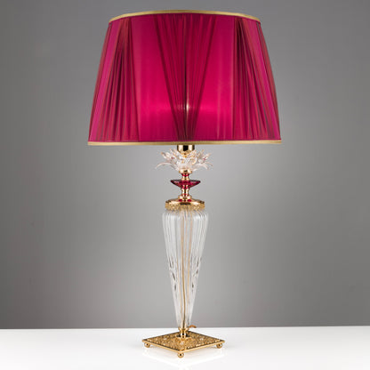 Luxury Table Lamp With Crystal Flower Detail