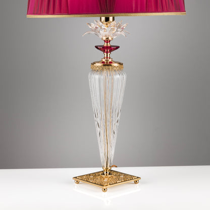 Luxury Table Lamp With Crystal Flower Detail