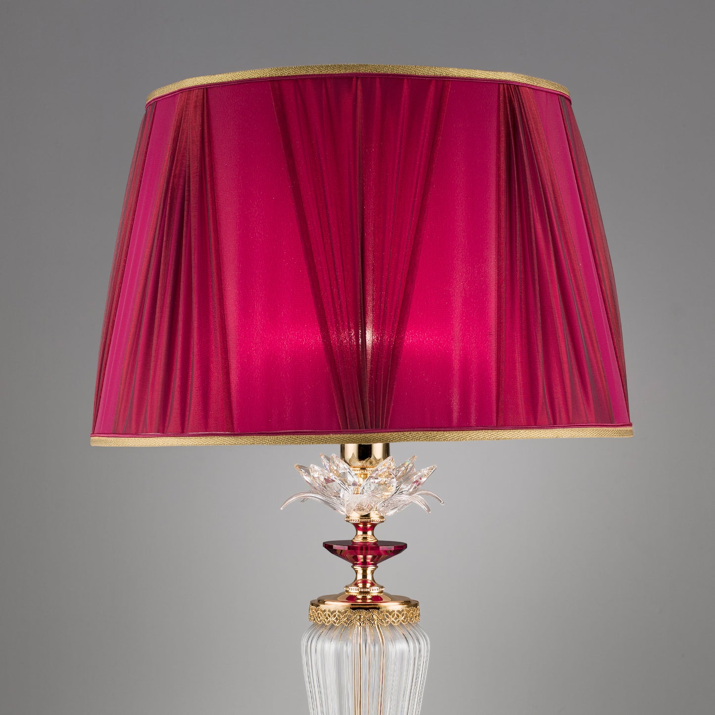 Luxury Table Lamp With Crystal Flower Detail