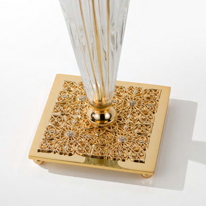 Luxury Table Lamp With Crystal Flower Detail