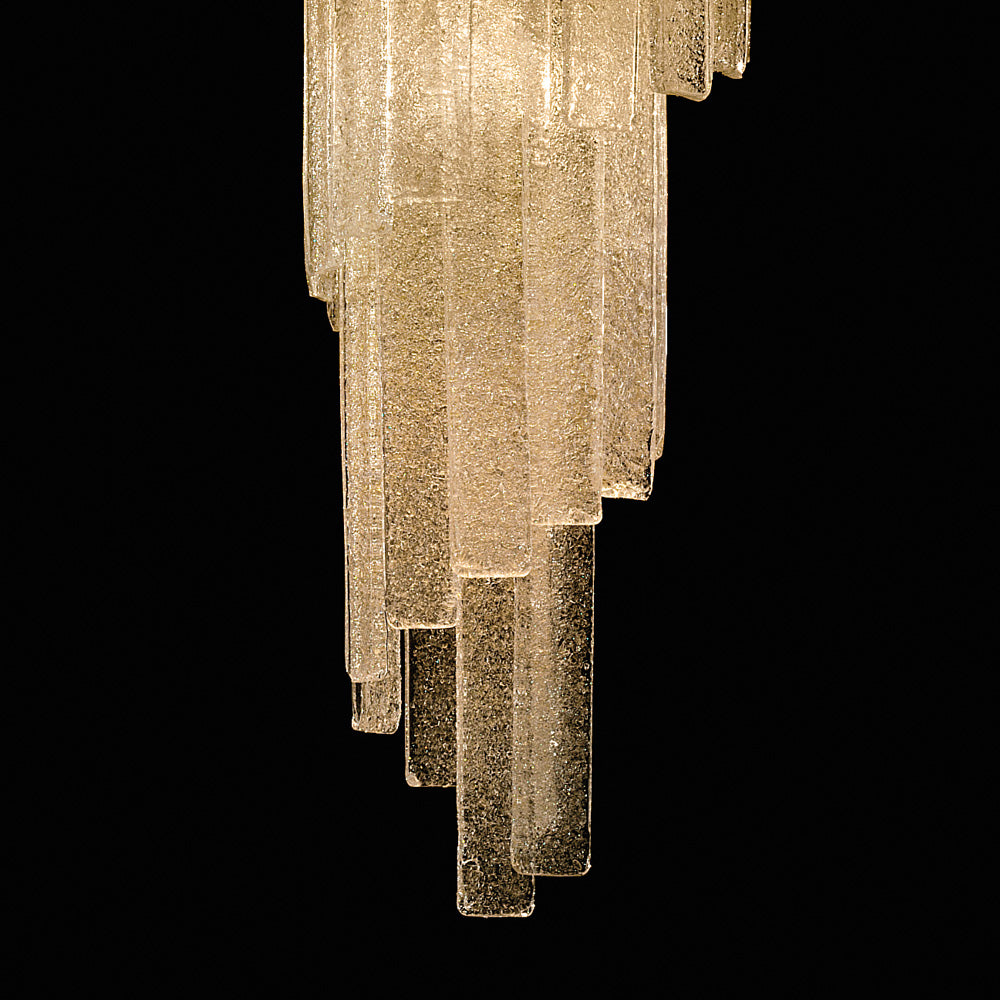 Luxury Tiered Amber Glass Chandelier