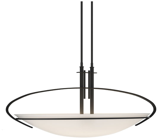 Mackintosh 32.5" Wide Black Standard Pendant With Opal Glass Shade