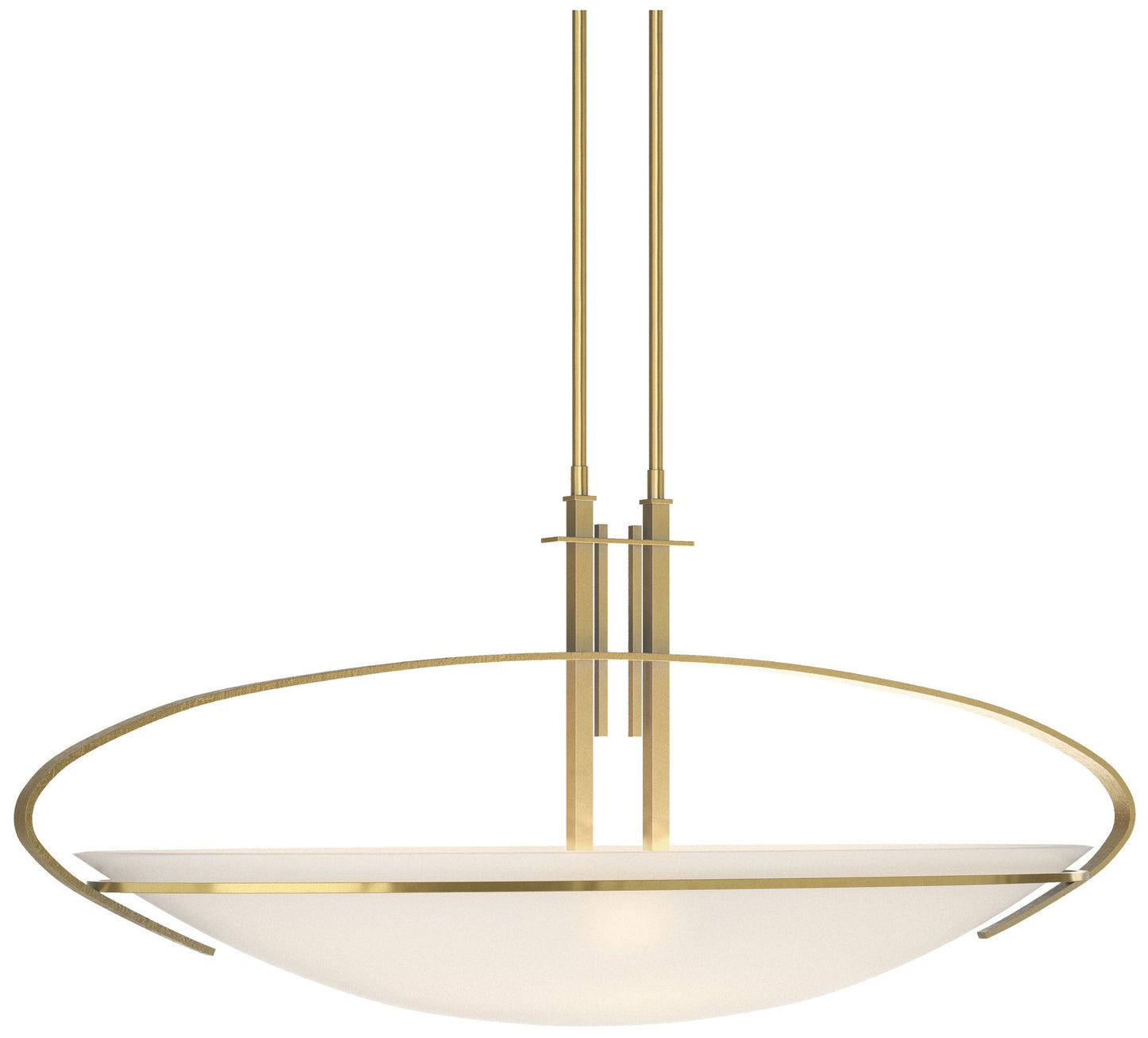 Mackintosh 32.5"W Modern Brass Standard Pendant w/ Opal Glass Shade