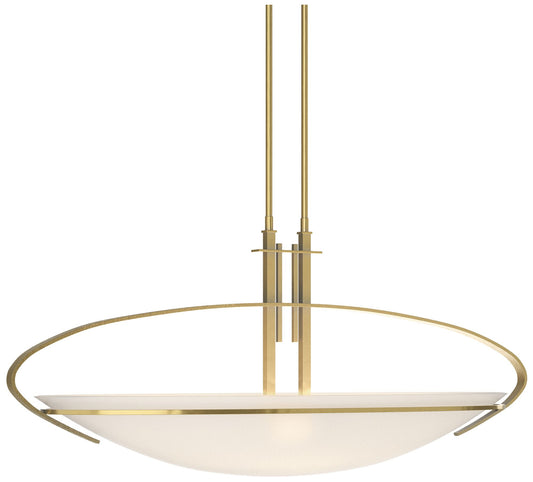 Mackintosh 32.5"W Modern Brass Standard Pendant w/ Opal Glass Shade