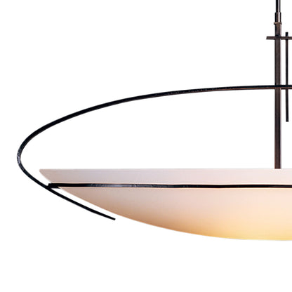 Mackintosh Large Pendant - Dark Smoke Finish - Opal Glass - Standard Height