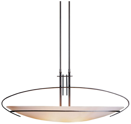 Mackintosh Pendant - Dark Smoke Finish - Opal Glass - Standard Height