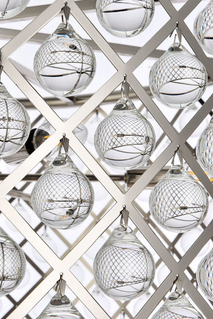 Madison 12 Light Polished Nickel Chandelier Clear