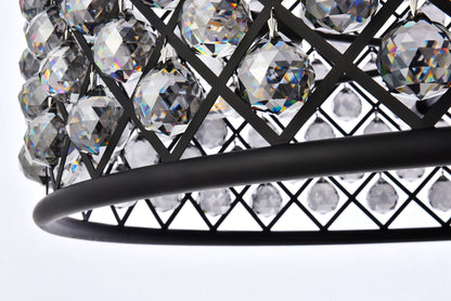 Madison 12 Lt Matte Black Chandelier Silver Shade (Grey)