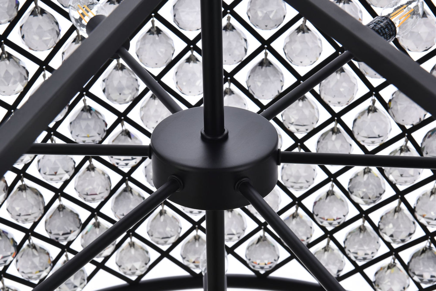 Madison 12 Lt Matte Black Chandelier Silver Shade (Grey)