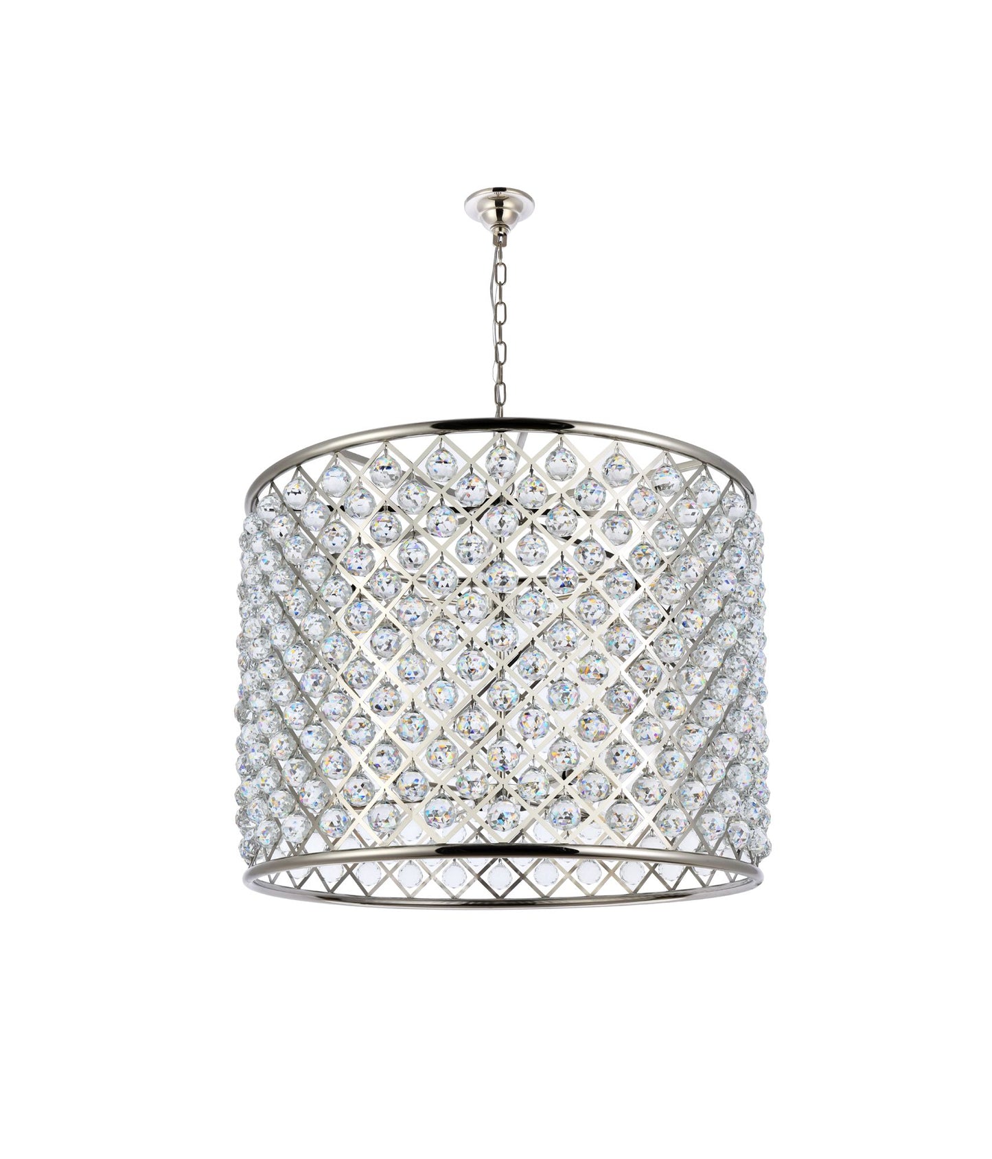 Madison 12 Lt Polished Nickel Chandelier Clear