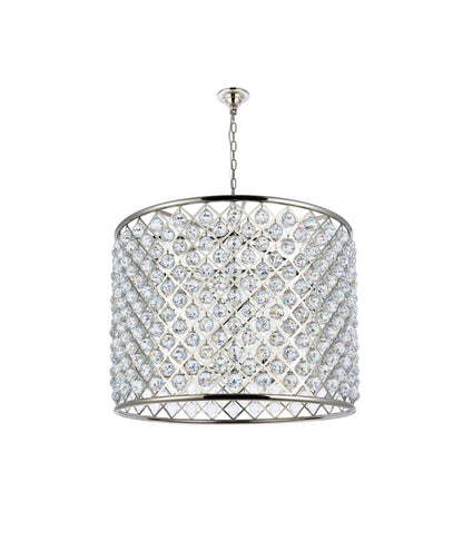 Madison 12 Lt Polished Nickel Chandelier Clear