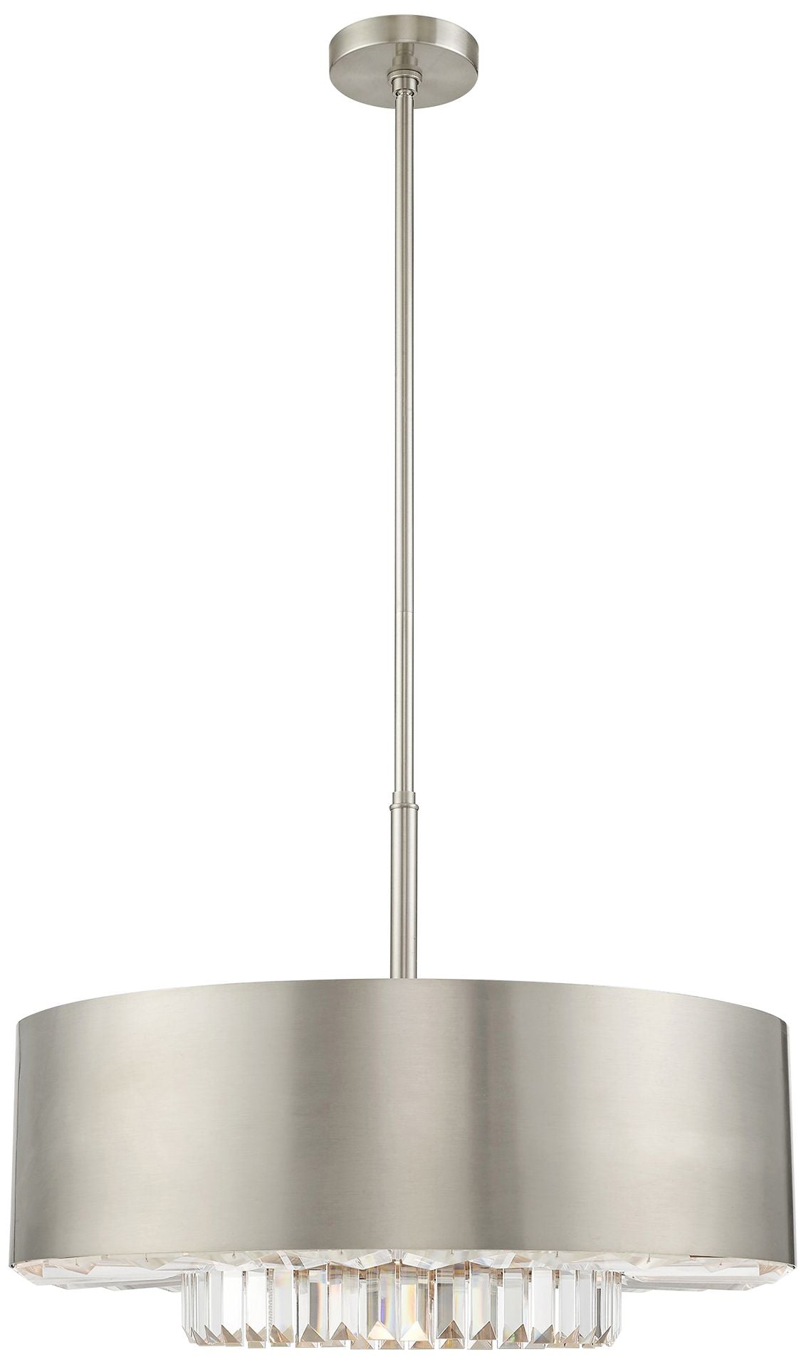 Madison 24" Wide Brushed Nickel Drum Pendant Light