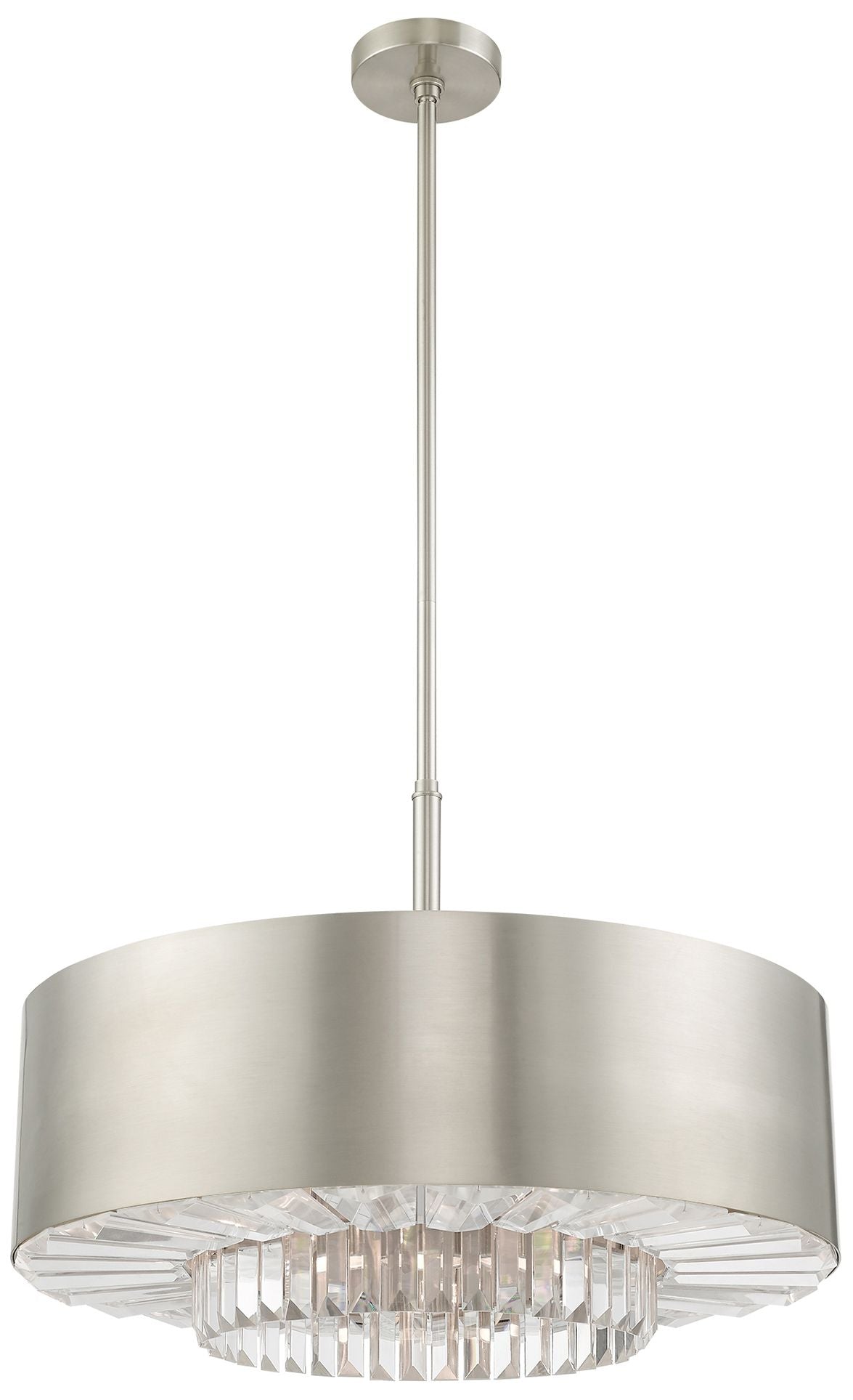 Madison 24" Wide Brushed Nickel Drum Pendant Light