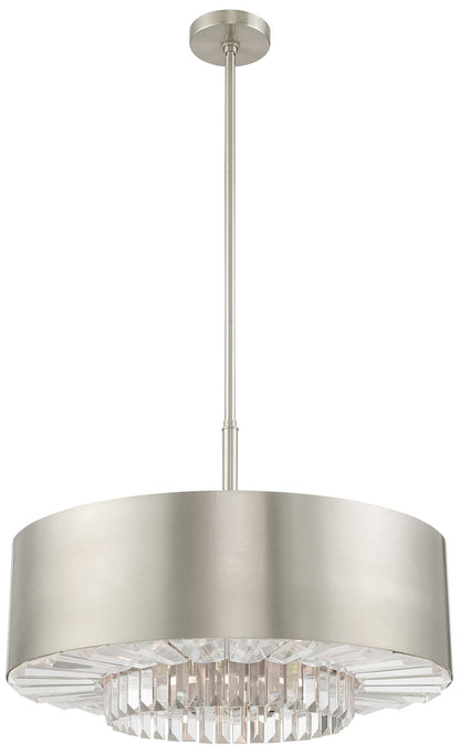 Madison 24" Wide Brushed Nickel Drum Pendant Light