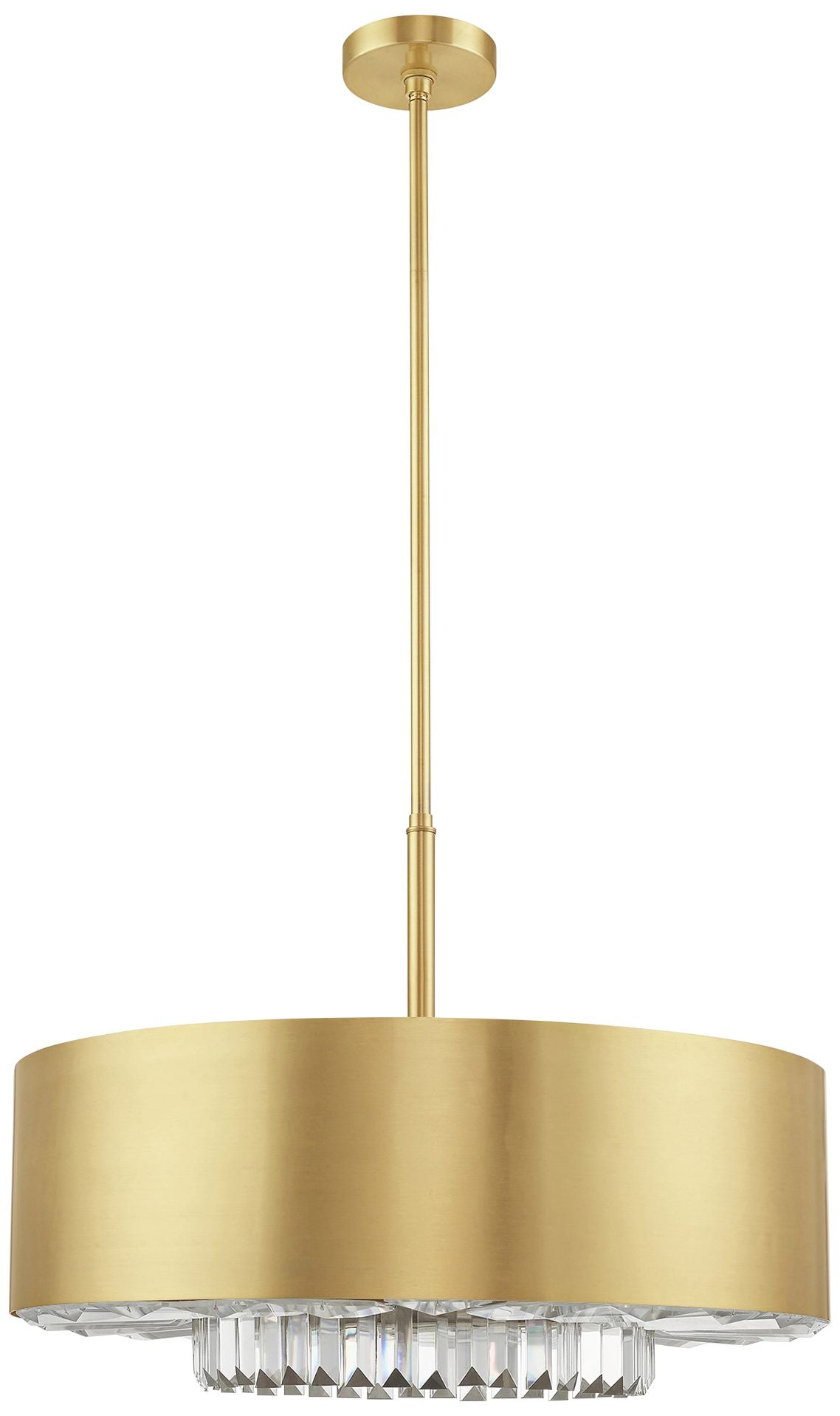 Madison 24" Wide Satin Brass Drum Pendant Light