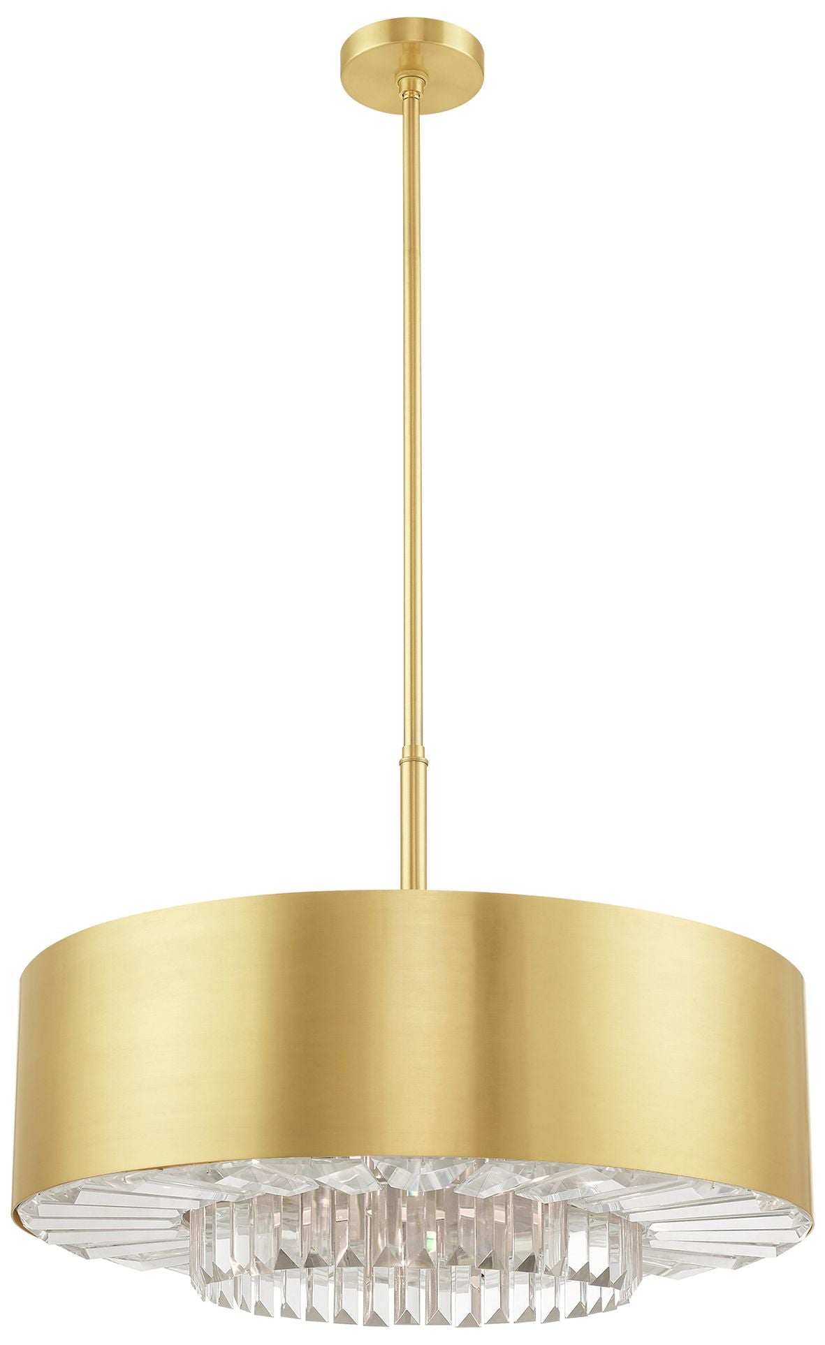 Madison 24" Wide Satin Brass Drum Pendant Light