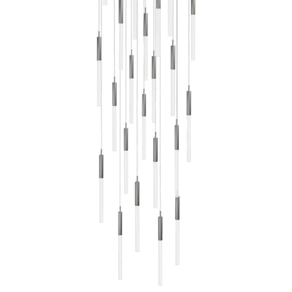 Main St. 30" Wide Polish Nickel LED Multi-Light Pendant