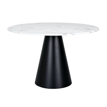 Marble Effect Round Dining Table