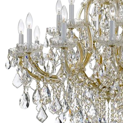 Maria Theresa 35" Wide 19-Light Gold and Crystal Chandelier