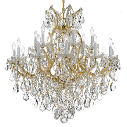 Maria Theresa 35" Wide 19-Light Gold and Crystal Chandelier