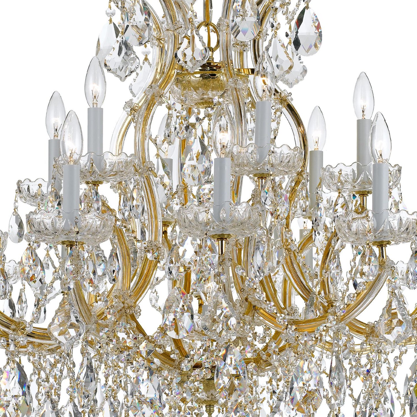 Maria Theresa 35" Wide 19-Light Gold and Crystal Chandelier