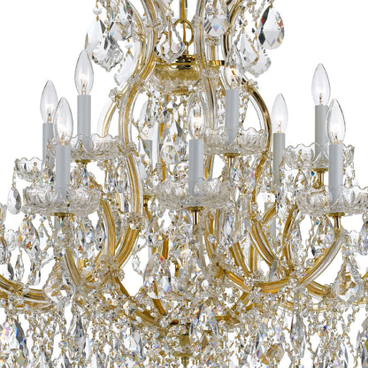 Maria Theresa 35" Wide 19-Light Gold and Crystal Chandelier