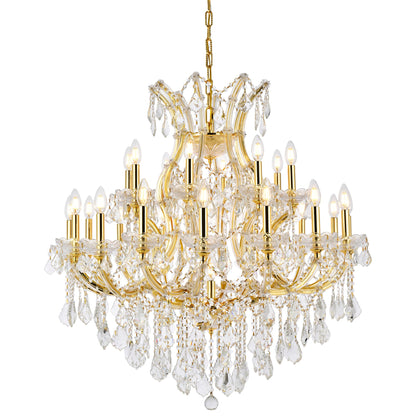 Maria Theresa 36" Wide Gold Crystal 24-Light Chandelier