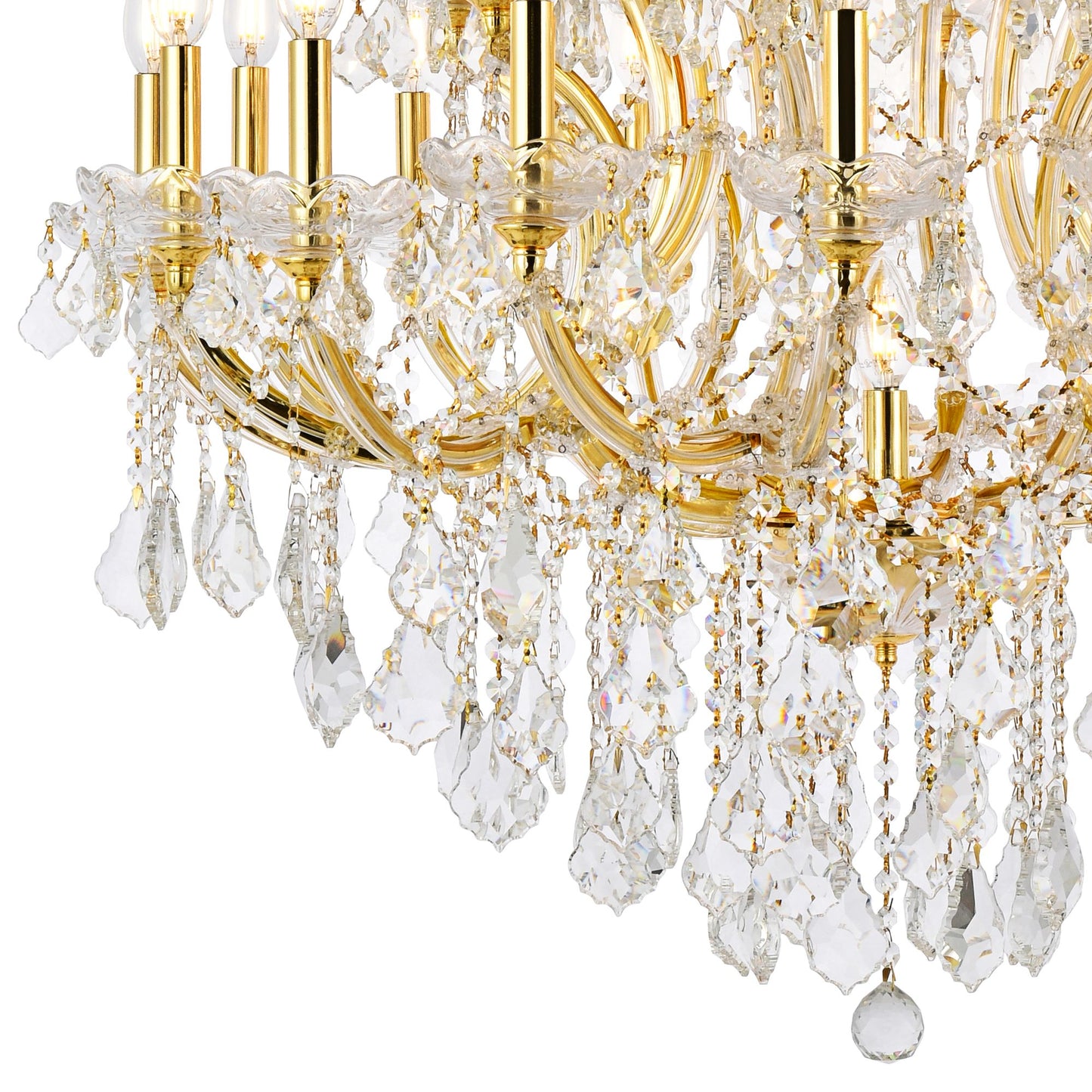 Maria Theresa 36" Wide Gold Crystal 24-Light Chandelier