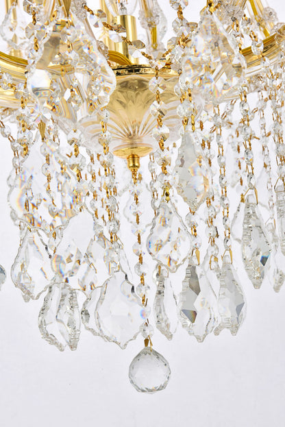 Maria Theresa 36" Wide Gold Crystal 24-Light Chandelier